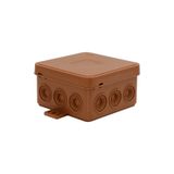 Puszka n/t 75x75x41 IP54 12-wl  V5 brązowa