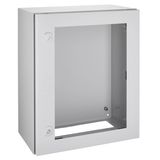 Wall-mounted encl. 1 glazed door IP66, H=600 W=500 D=300mm