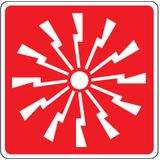 Fire sign - Al - Dimensions: 230x230 mm