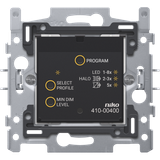 Smart universal push-button dimmer with RF transmitter and receiver, 3 – 200 W, 2-wire, with claw fixing