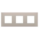 EGO INTERNATIONAL PLATE - IN TECHNOPOLYMER - 2+2+2 MODULES HORIZONTAL - DARK SAND - CHORUSMART