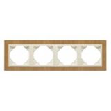 FOUR-GANG FRAME CHERRY-TREE/PEARL