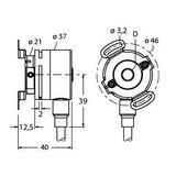 Incremental Encoder Industrial Line   RI-09H8E-2F360-C