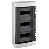 Distribution Board 3-row, 36MW, IP65, transparent door