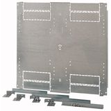 XMN4W0802M Mounting plate, 2xNZM4, 3p,withdrawable unit,W=800mm