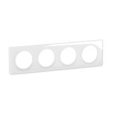 Trim Plate, 4 Posts - Enameled White