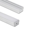 Step-on aluminum profile BA 22x13mm, White diffuser, 2m