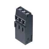 Printed circuit board terminals, 5.08 mm, Number of poles: 3, 90°, Solder pin length (l): 3.5 mm, tinned, black, Clamping yoke connection, Clamping range, max. : 2.5 mm², Box