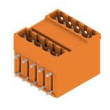 PCB plug-in connector, male header, closed side, THT solder connection, 5.08 mm, Number of poles: 10, 90°, Solder pin length (l): 3.2 mm, tinned, orange, Box