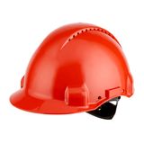 3M™ Hard Hat, Uvicator, Ratchet, Ventilated, Plastic Sweatband, Red, G