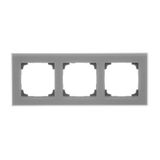 Triple frame, glass, frosted gray glass