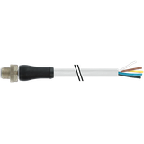 M12 Power male 0° L-cod. with cable PUR 5x2.5 gy UL/CSA+drag ch. 30m