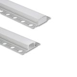 Aluminum profile for plasterboard AX, 62x14mm, Whitey diffus., 1m