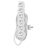 EMOS Extension cord 5m 6-socket white PVC 1.5mm2