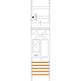 Meter field ER6L-HSP, 1 field, H=1050mm, 1-eHZ long cable, 1 HSP, 1 Res. (ER6L-HSP)