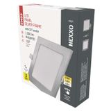 LED recessed luminaire NEXXO, square, silver, 12.5W, with change CCT