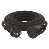 Extension Cord 5 m / 1 socket / black / rubber-neoprene / 230 V/ 1,5mm2