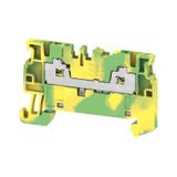 PE terminal, SNAP IN, Green/yellow, 1.5 mm², 500 V, Number of connecti
