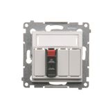 Loudspeaker socket, white