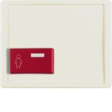 Centre plate red button at bottom, arsys, white glossy