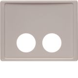 Centre plate 2 plug-in openings for call unit, arsys, white glossy
