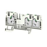 Feed-through terminal block, SNAP IN, grey, 4 mm², 32 A, 1000 V, Numbe