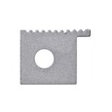 End cap with hole for AQ, silver color, 1pc