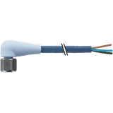 M12 fem. 90° A with cable F&B Pro TPE-S 4x0.34 bu UL rob+dragch 10m