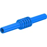 Connecting coupling, 4 mm socket to 4 mm socket, blue, CAT II, 66.9123-23