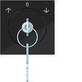 Centr.pl. key switch. lock., key removed. 0-pos. A.x/C.x black. gl.