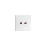 RJ 45 FLUSH MOUNTED CAT6 WHITE 6-PACK