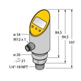 Pressure sensor With Analog Output and PNP/NPN Transistor Switching Output   PS010V-303-LI2UPN8X-H1141