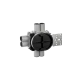 BUILT-IN WALL BOX 1,5 9/12mm 6-INLETS METAL HORIZONTAL