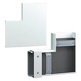 Low angle FWK-Plus 60x150 mm white powder-coated for fire protection duct