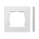 Single frame, white, gray base