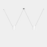 Pendant Attic 2 bodies Rectangular Shape 1200mm E27 23W Black