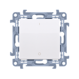 Two-pole switch, 10AX, white