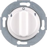 2-pole rotary blind switch with button, Series 1930/Glass, polar white