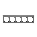 Quintuple frame, glass, frosted gray glass