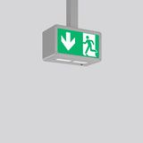 RECHTECK, 3,5 W, silver, on/off Pendant luminaires, L 250 B 125 H 140,