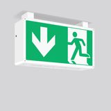 RECHTECK, 6,8 W, white, on/off Ceiling luminaires, L 485 B 125 H 250, 