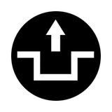 M22-XDH-S-X12 Button plate, raised black, unlock symbol