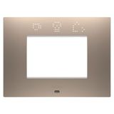 EGO SMART PLATE - IN PAINTED TECHNOPOLYMER - 3 MODULES - LIGHT BRONZE - CHORUSMART