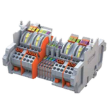 WAGO 19-track measuring strip 3 current connectors in each phase with fuses and signaling without additional circuits. Measuring strip with parallel modules 100V