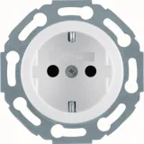 SCHUKO socket with enhanced contact protection 1930/polar white glossy glass