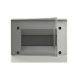 BEF402208 basic E Flush Mounted Transparent Grey Door 8 Module ; BEF402208