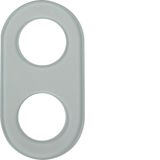 Cover frame 2-v, Series Glass, clear