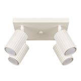 CEILING LAMP FOUR SPOTLIGHTS ON A SQUARE BEIGE ROSETTLE CARBON SERIES