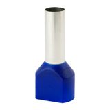 Double insulated sleeve terminal HI 2x10.0/18-ni blue, Al/Cu