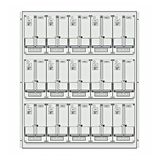 Meter box insert 3-rows, 15 meter boards / 28 Modul heights